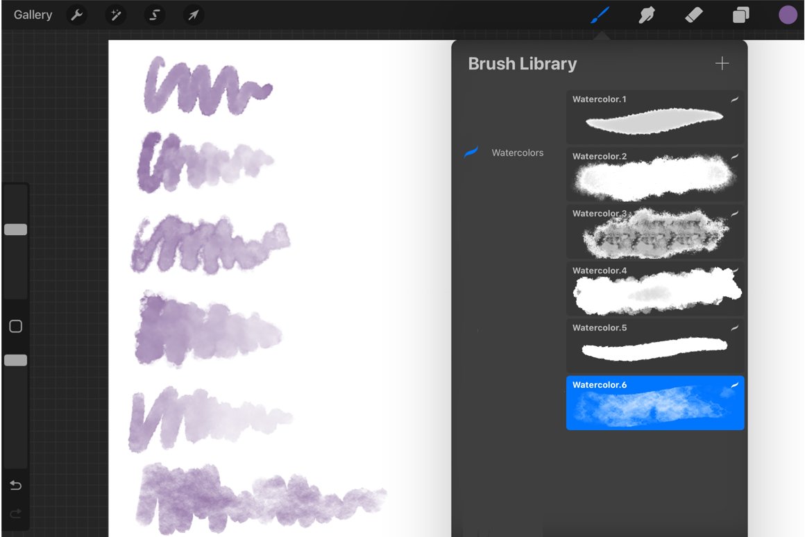 Watercolor Brushes for Procreate Aisyah Font